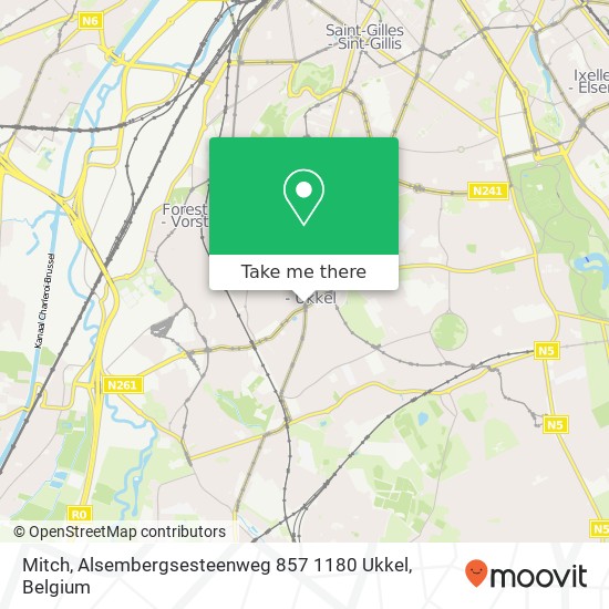 Mitch, Alsembergsesteenweg 857 1180 Ukkel map