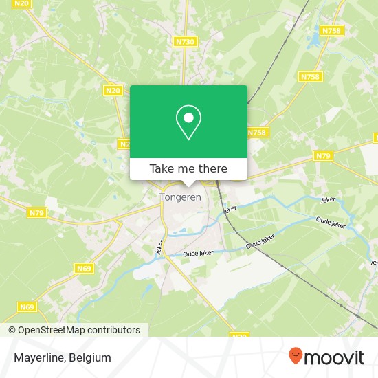 Mayerline, Maastrichterstraat 74 3700 Tongeren map