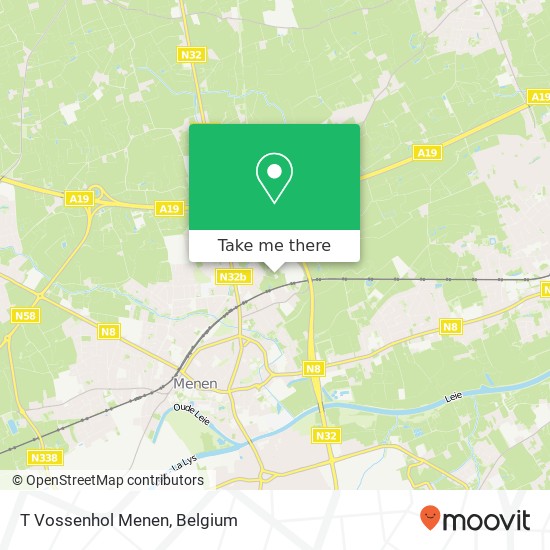 T Vossenhol Menen, Voskenstraat 159 8930 Menen map
