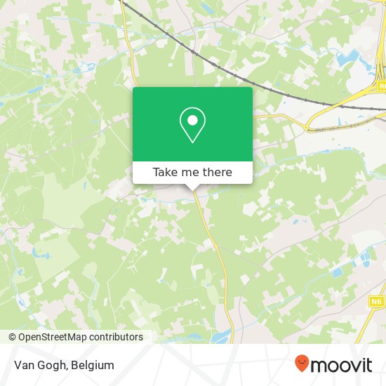 Van Gogh, Dorp 21 1602 Sint-Pieters-Leeuw map