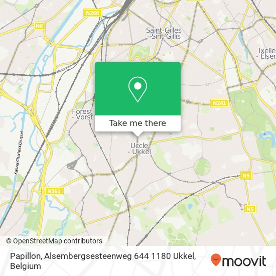 Papillon, Alsembergsesteenweg 644 1180 Ukkel map