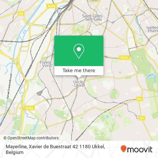 Mayerline, Xavier de Buestraat 42 1180 Ukkel map