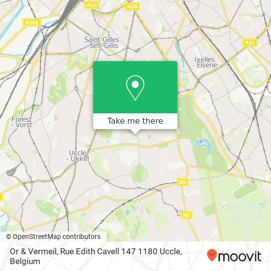 Or & Vermeil, Rue Edith Cavell 147 1180 Uccle map