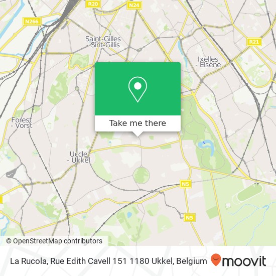 La Rucola, Rue Edith Cavell 151 1180 Ukkel plan