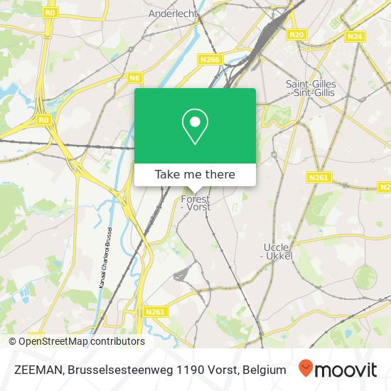 ZEEMAN, Brusselsesteenweg 1190 Vorst map