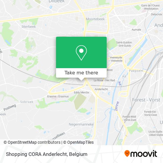 Shopping CORA Anderlecht plan