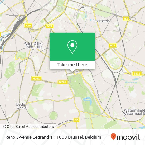 Reno, Avenue Legrand 11 1000 Brussel map