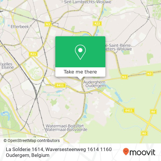 La Solderie 1614, Waversesteenweg 1614 1160 Oudergem map