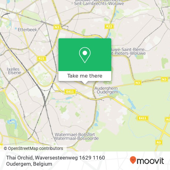 Thai Orchid, Waversesteenweg 1629 1160 Oudergem map