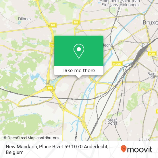 New Mandarin, Place Bizet 59 1070 Anderlecht map