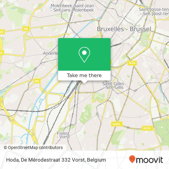 Hoda, De Mérodestraat 332 Vorst map