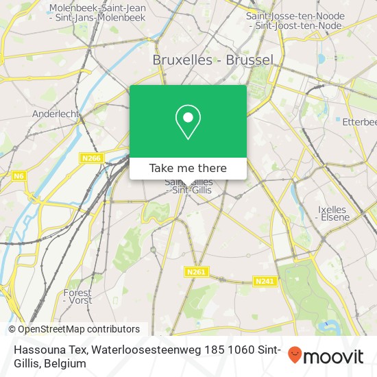 Hassouna Tex, Waterloosesteenweg 185 1060 Sint-Gillis plan