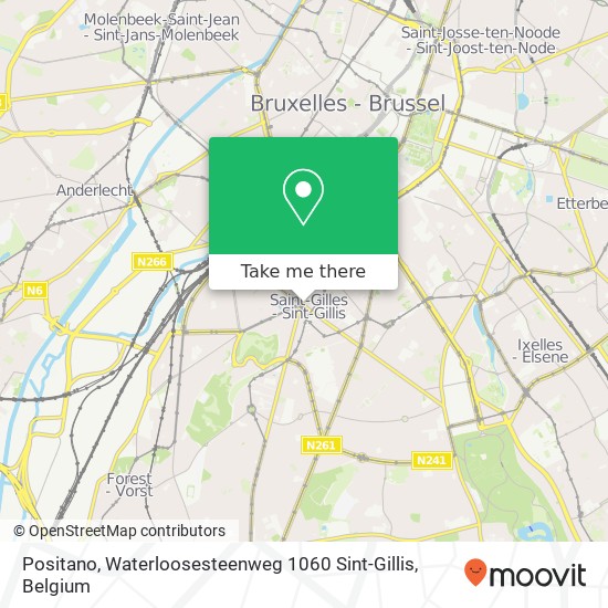 Positano, Waterloosesteenweg 1060 Sint-Gillis map