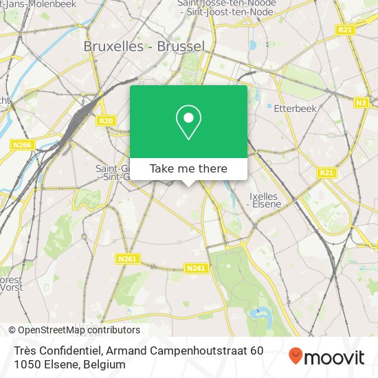 Très Confidentiel, Armand Campenhoutstraat 60 1050 Elsene map