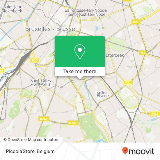 Piccola'Store, Lesbroussartstraat 48 1050 Elsene map