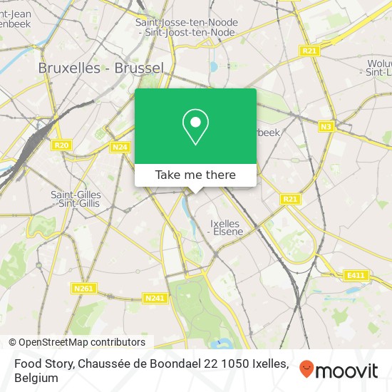 Food Story, Chaussée de Boondael 22 1050 Ixelles plan