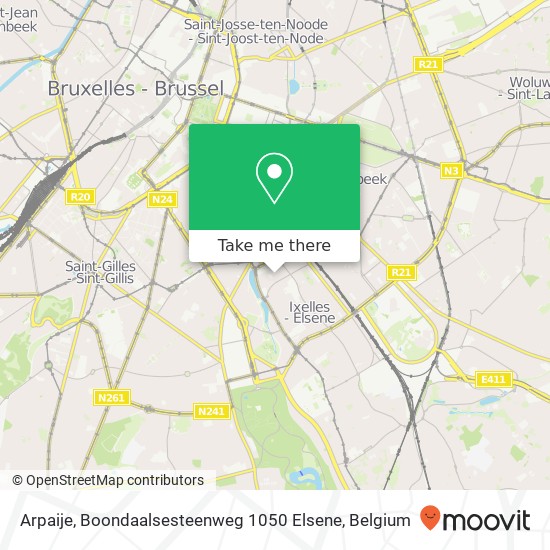 Arpaije, Boondaalsesteenweg 1050 Elsene map