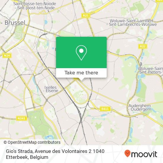 Gio's Strada, Avenue des Volontaires 2 1040 Etterbeek plan