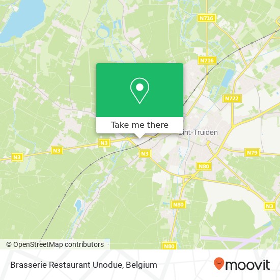 Brasserie Restaurant Unodue, Tiensesteenweg 168 3800 Sint-Truiden plan