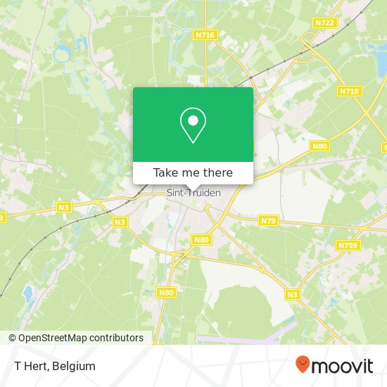 T Hert, Grote Markt 7 3800 Sint-Truiden map