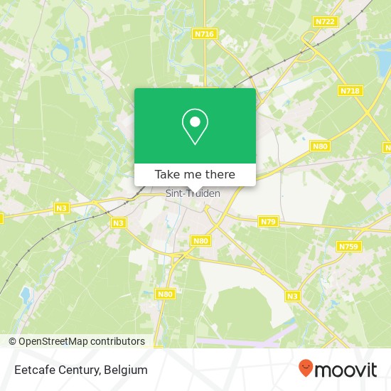 Eetcafe Century, Grote Markt 3800 Sint-Truiden map