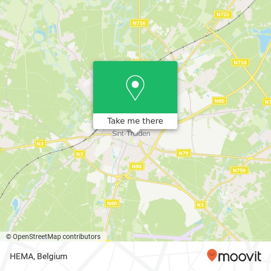 HEMA, Luikerstraat 18 3800 Sint-Truiden map