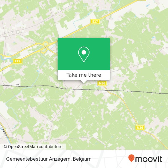 Gemeentebestuur Anzegem, Beukenhofstraat 43 8570 Anzegem map