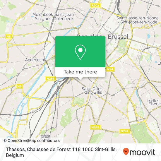 Thassos, Chaussée de Forest 118 1060 Sint-Gillis map