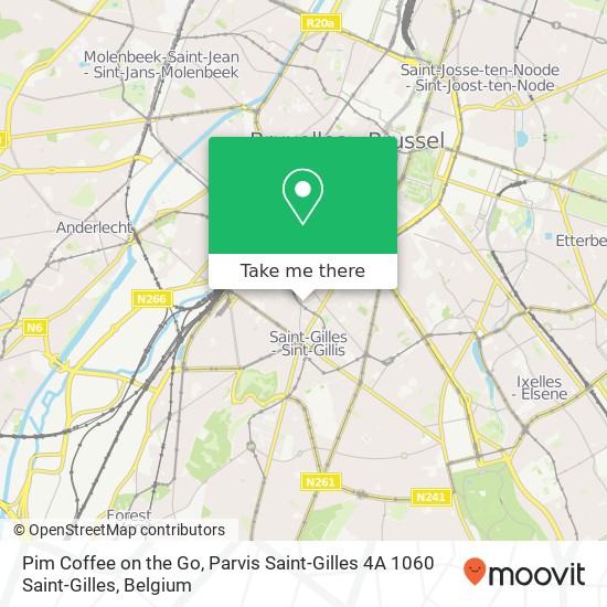 Pim Coffee on the Go, Parvis Saint-Gilles 4A 1060 Saint-Gilles map