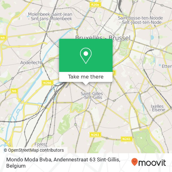 Mondo Moda Bvba, Andennestraat 63 Sint-Gillis plan