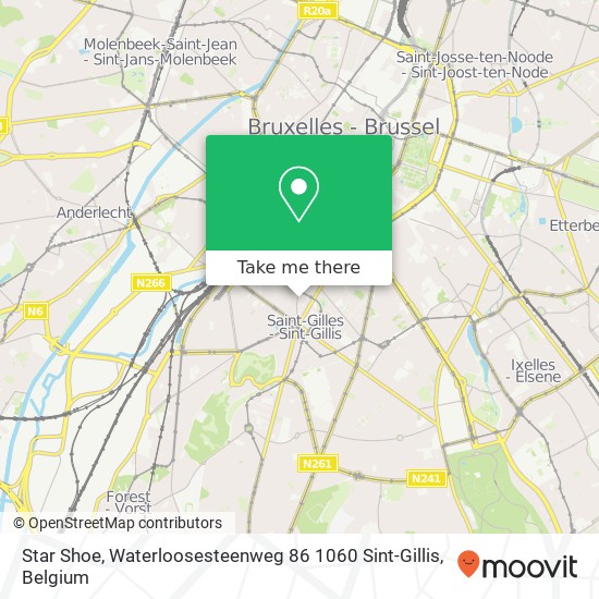 Star Shoe, Waterloosesteenweg 86 1060 Sint-Gillis map