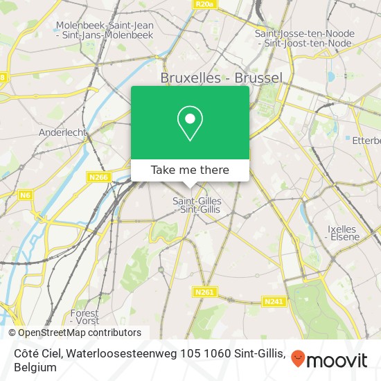Côté Ciel, Waterloosesteenweg 105 1060 Sint-Gillis map