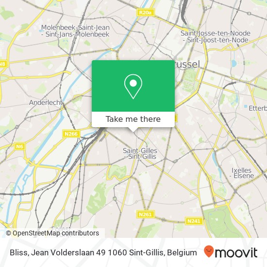 Bliss, Jean Volderslaan 49 1060 Sint-Gillis map