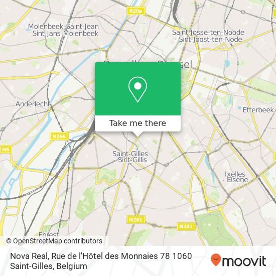 Nova Real, Rue de l'Hôtel des Monnaies 78 1060 Saint-Gilles map
