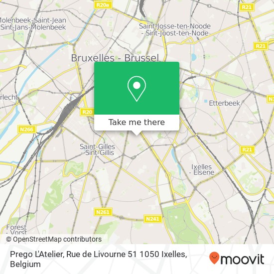 Prego L'Atelier, Rue de Livourne 51 1050 Ixelles map