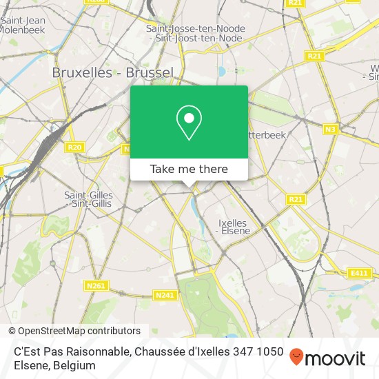 C'Est Pas Raisonnable, Chaussée d'Ixelles 347 1050 Elsene map