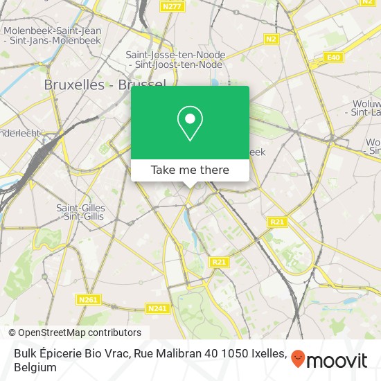 Bulk Épicerie Bio Vrac, Rue Malibran 40 1050 Ixelles map