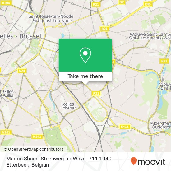 Marion Shoes, Steenweg op Waver 711 1040 Etterbeek plan