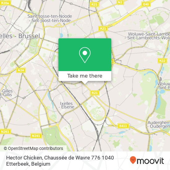 Hector Chicken, Chaussée de Wavre 776 1040 Etterbeek map