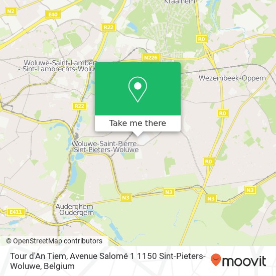 Tour d'An Tiem, Avenue Salomé 1 1150 Sint-Pieters-Woluwe map