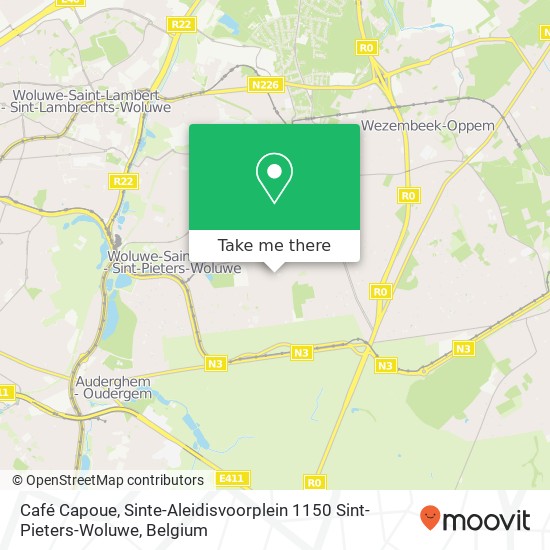 Café Capoue, Sinte-Aleidisvoorplein 1150 Sint-Pieters-Woluwe map