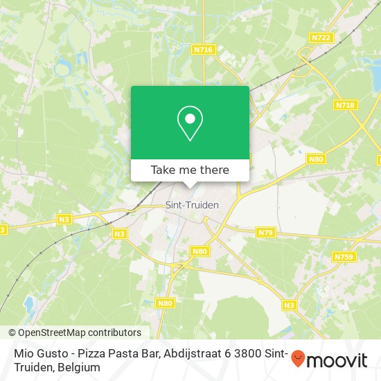 Mio Gusto - Pizza Pasta Bar, Abdijstraat 6 3800 Sint-Truiden plan