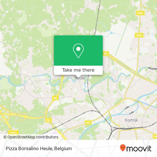 Pizza Borsalino Heule, Heuleplaats 2 8501 Kortrijk plan