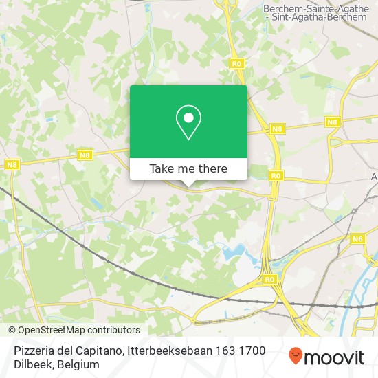 Pizzeria del Capitano, Itterbeeksebaan 163 1700 Dilbeek plan