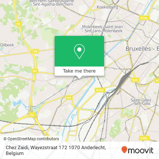 Chez Zaidi, Wayezstraat 172 1070 Anderlecht map