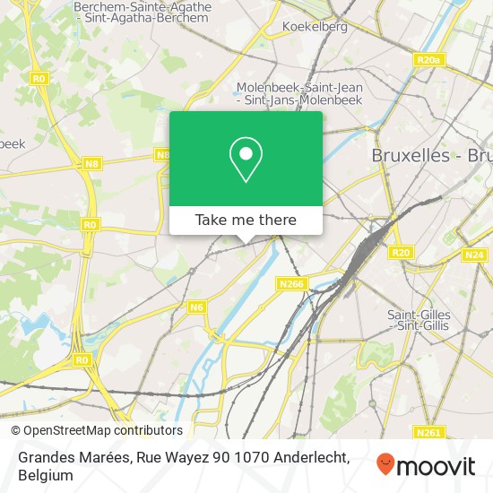 Grandes Marées, Rue Wayez 90 1070 Anderlecht map