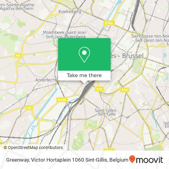 Greenway, Victor Hortaplein 1060 Sint-Gillis map