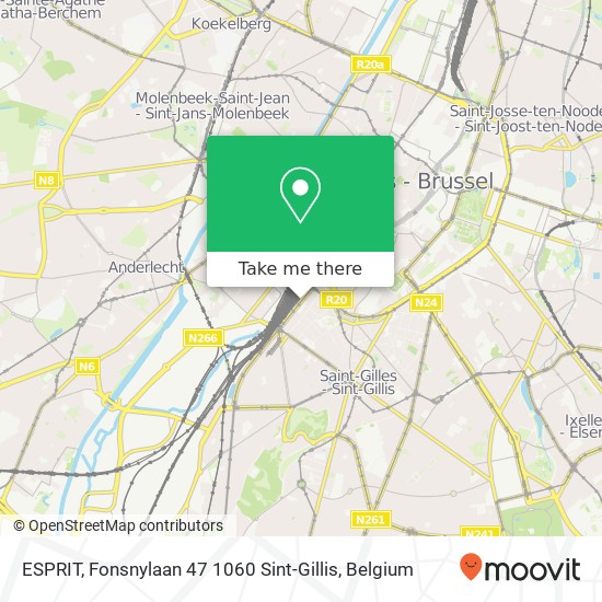 ESPRIT, Fonsnylaan 47 1060 Sint-Gillis map