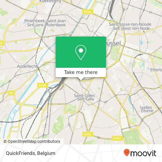 QuickFriends, Avenue de la Porte de Hal 12 1060 Sint-Gillis plan