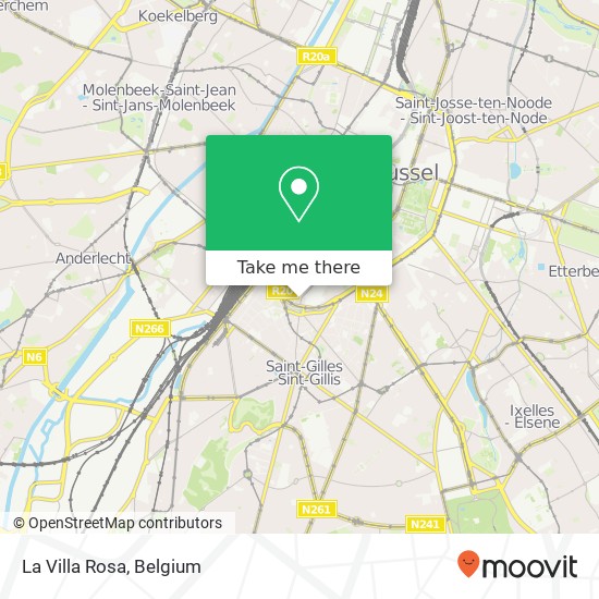 La Villa Rosa, Rue Haute 393 1000 Brussel map